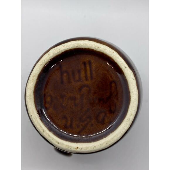 Vintage Hull Oven Proof Pottery Small Pitcher Creamer Syrup Brown Drip Glaze USA - Picture 7 of 8